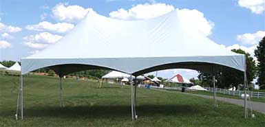 High peak frame tent rental from Amerevent in St. Louis.